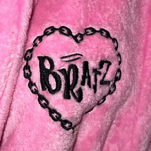 Dolls Kill x Bratz Pink Plush Robe - Picture 3 of 4